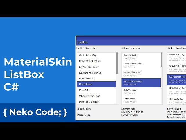 MaterialSkin ListBox C#