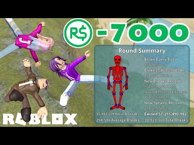 I SPENT 7000 ROBUX (R$) AND BROKE 15,000,000 BONES! / ROBLOX