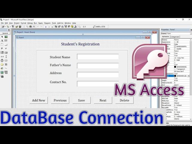 How To Connect Microsoft Access Database with Visual Basic 6.0