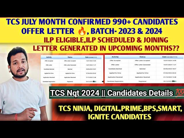 TCS Generating Mass Offer Letter  | Tcs Joining | Tcs Nqt 2024 | Interview Results, Joining Update