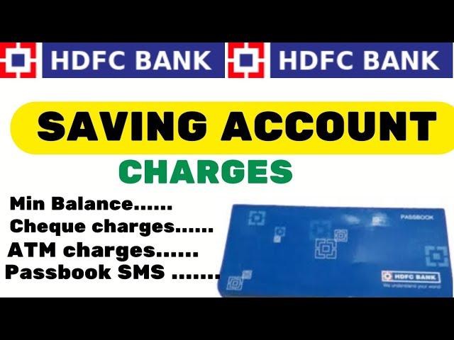 HDFC Bank Saving Account min balance HDFC bank saving account Minimum balance & charges 2024