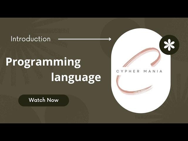 Programming Language | Cypher Mania