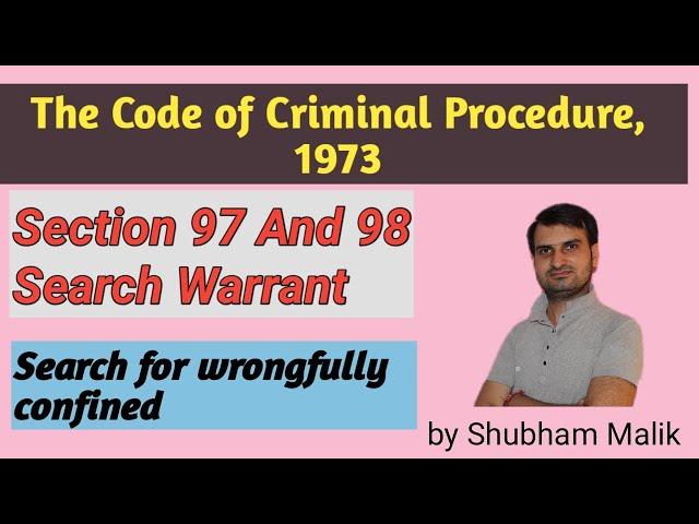 Section 97, 98 CrPC in Hindi