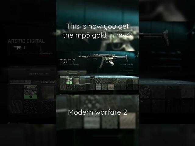 Call of duty modern warfare 2  how to get the mp5 gold #callofduty #shorts #mw2 #cod #multiplayer