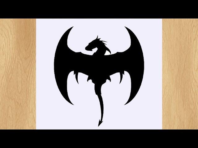 How To Draw a Black Dragon I Black Dragon Drawing Tutorial I Dragon Drawing Rio Art Club