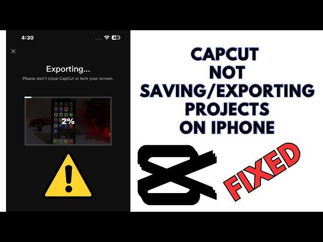 CapCut not saving project on iPhone !! Fix CapCut not exporting project on iPhone