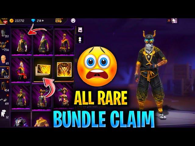 All Golden Rare Bundle Claim  | Most Expensive Glitch In Free Fire 