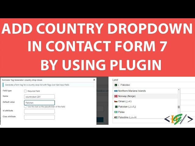 How to add Country Drop Down in contact form 7