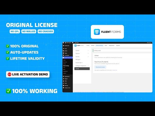 Fluent Forms Pro with License Key | Premium Forms Plugin for cheap price | WordPress Forms Plugin