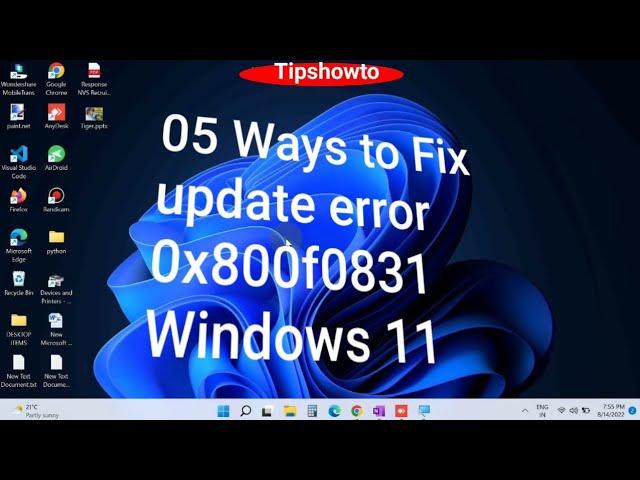 Windows update error 0x800f0831 in Windows 11 / 10 Fixed