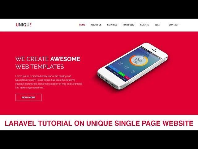 Laravel Tutorial Single page Website Development | Part 1 - Revised