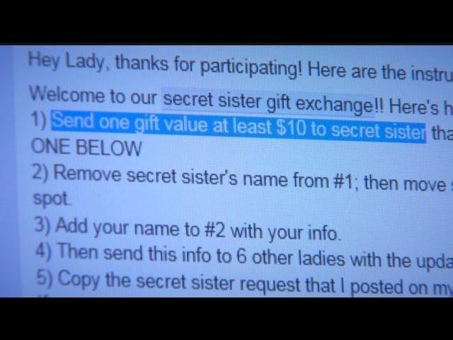 'Secret sister gift exchange' exposed as pyramid scheme