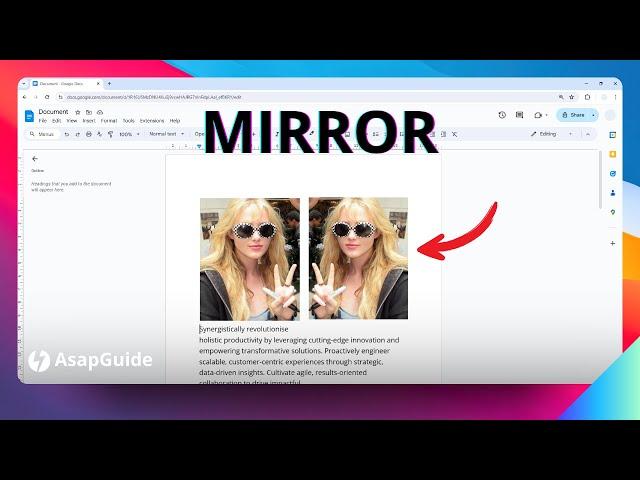 How to Flip Image in Google Docs