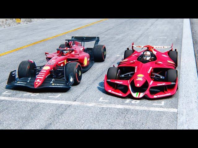 Ferrari F1 2022 F1-75 vs Ferrari F1 2025 Concept at Silverstone GP