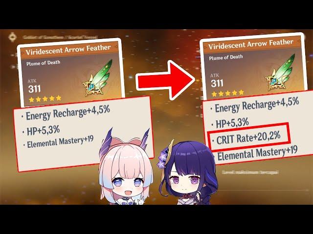 Tips Dapat Crit Rate / Crit Damage Substat Artefak Genshin Impact