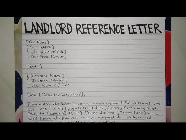 How To Write A Landlord Reference Letter | Tenant Recommendation Step by Step | Writing Practices