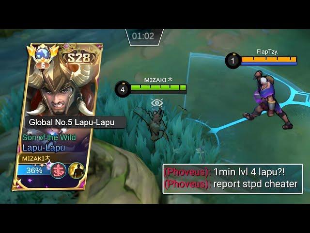 TOP GLOBAL LAPU LAPU 1min - level4 NEW ROTATION TUTORIAL 2024!! (must try)