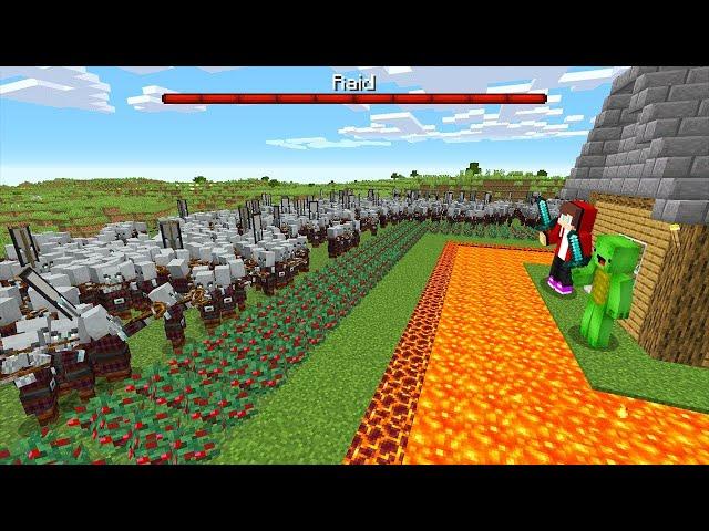 7 Security Build Hacks vs Pillagers - Minecraft