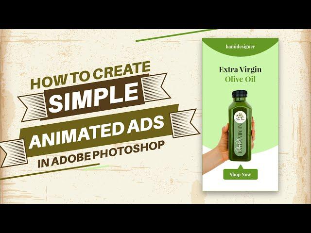 How to create simple animated banner ads in Adobe Photoshop | Photoshop Tutorial for Beginners