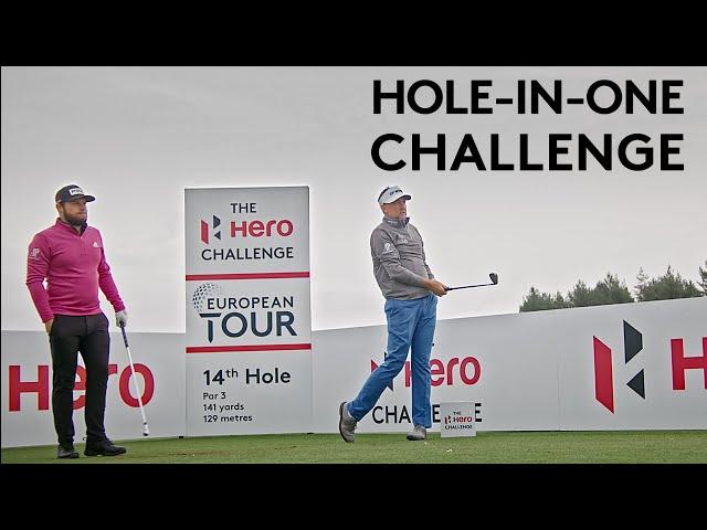 Ian Poulter & Tyrrell Hatton try to make a hole-in-one with 50 balls | Hero Challenge