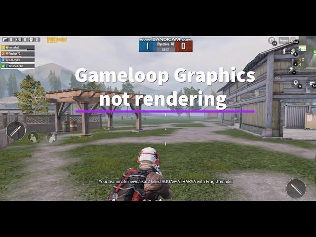 Gameloop PUBG emulator graphics not rendering after update glitch fixed 100% working opengl+ 2020