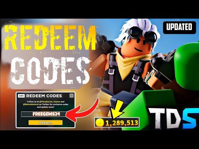 *NEW* ALL WORKING CODES FOR TOWER DEFENSE SIMULATOR ROBLOX 2024 - TDS CODES]