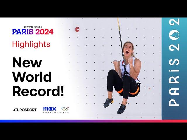 Aleksandra Miroslaw breaks Speed Climbing World Record TWICE!   #Paris2024 #Olympics