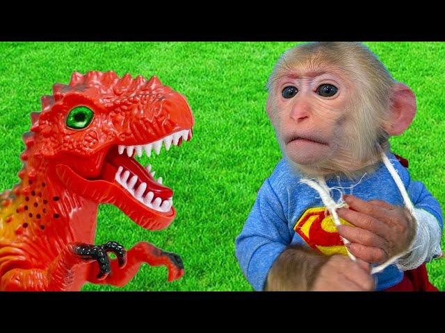 Monkey Baby Bin Bin vs Dinosaur Amee Stuck Animal Revolt
