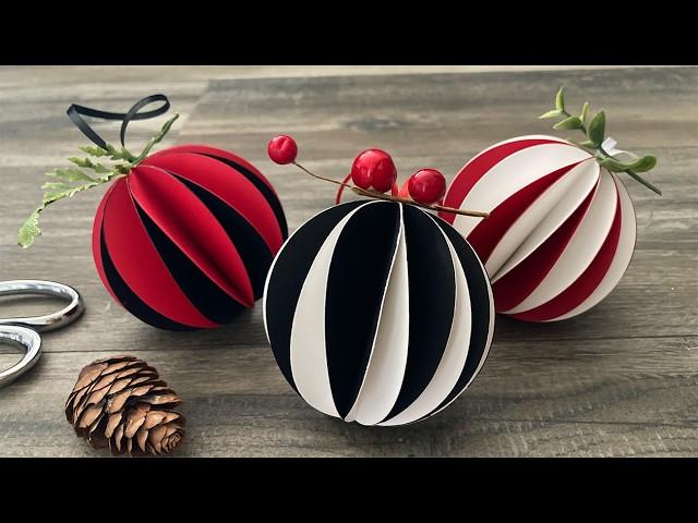 DIY Honeycomb Ball Ornament (Two-Tone) | Christmas Crafts