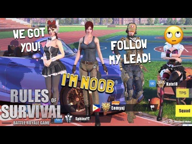 PRETENDING TO BE A NOOB IN RULES OF SURVIVAL! (Tagalog)