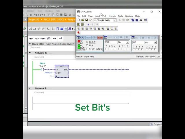 TIA portal Set Bit array Instructions