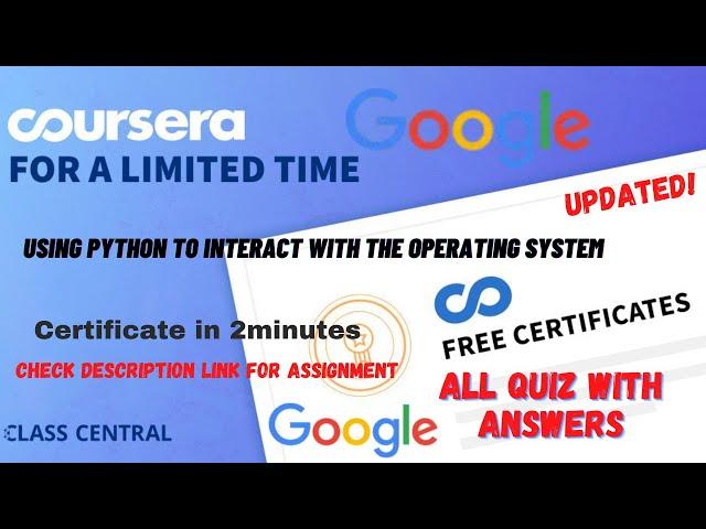 Using Python to Interact with the Operating System,(week-1-7) All Quiz Answers.#coursera #quiz