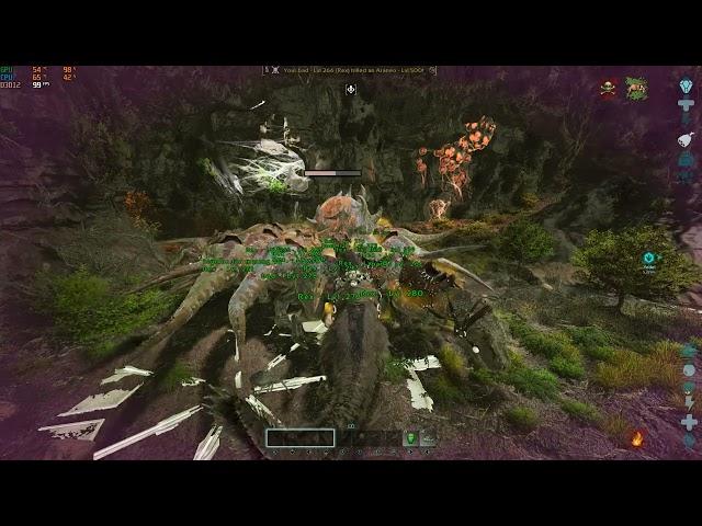 ARK  Survival Ascended alpha broodmother boss with rexs