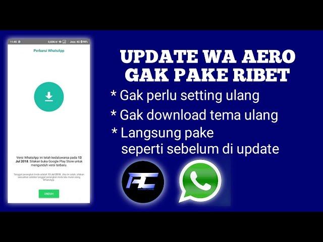 CARA MUDAH UPDATE WHATSAPP AERO YG KADALUARSA TERBARU