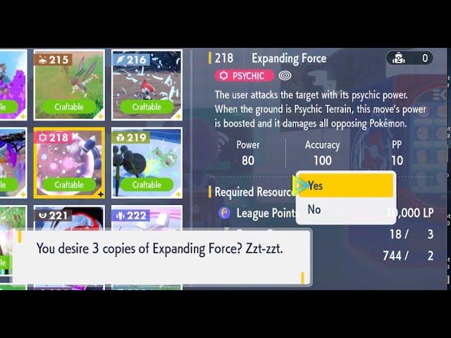 How To Make Expanding Force TM (TM 218) Indigo Disk DLC - Pokemon Scarlet & Violet