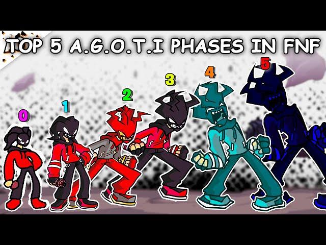 Top 5 A.G.O.T.I Phases in Friday Night Funkin’ (0-5 Phases)