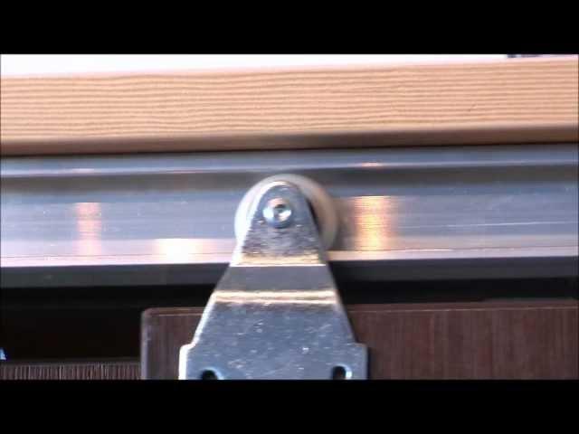 Horus Top Hung Sliding Door Gear - double track for walk in wardrobe with no track on the bottom
