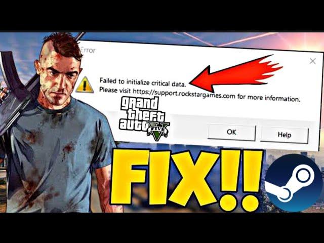 Fix failed to initialize critical data gta 5 epic games 2022 | gta v not launching