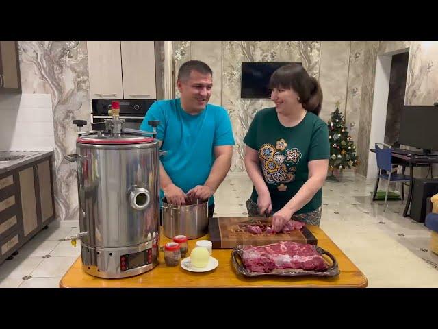 Stew at home - Delicious and easy! Beef recipe / Autoclave Malinovka smart chef