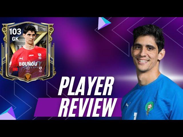 FC MOBILE HALL OF LEGENDS 98 RATED GOALKEEPER  YASSINE BOUNOU GAMEPLAY REVIEW