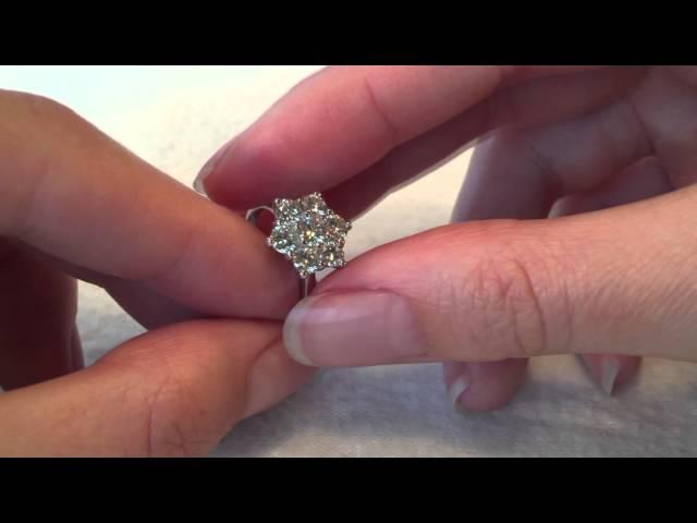 Sirius 7 Stone Cluster Diamond Engagement Ring