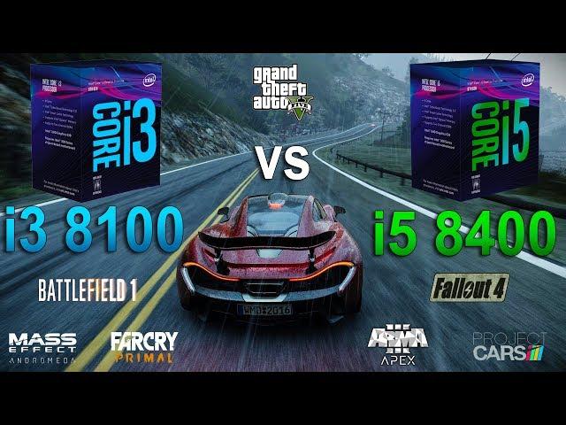 i3 8100 vs i5 8400 Test in 7 Games