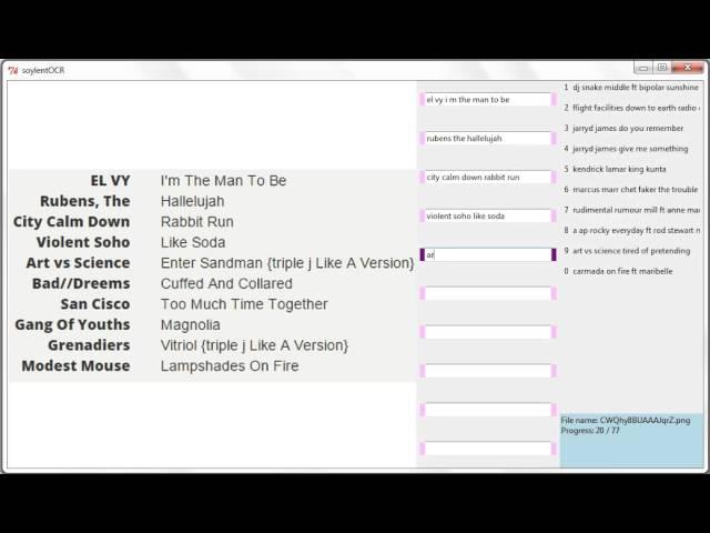 Human Based OCR Interface Test 1