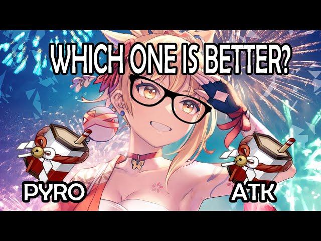 Yoimiya Pyro Goblet Vs Atk Goblet which is better (ONLY 4 STAR TEAM)