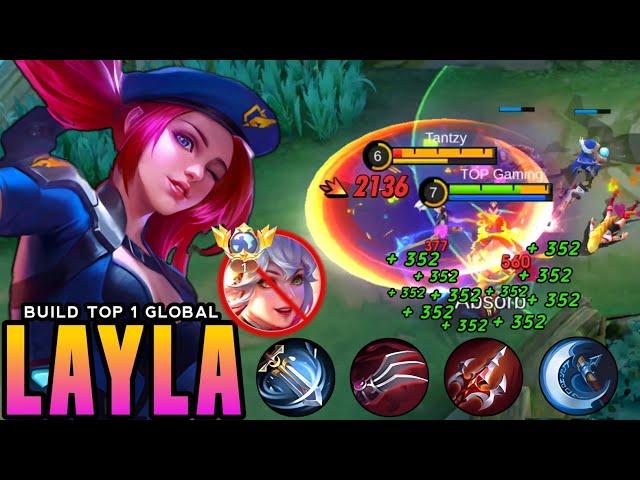 WTF CRITICAL + LIFESTEAL!!! | Layla Best Build & Emblem for Auto Win | Top  Global Layla Tutorial