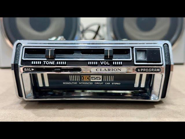 1970s Clarion 8 Track Tape Car Stereo Audio System Perfect Design Maintenance Repair Restoration