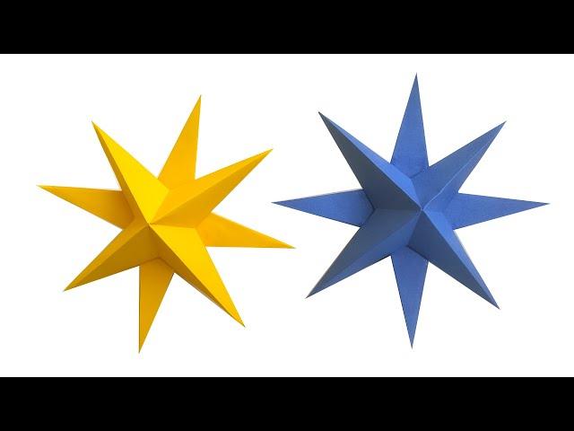 3D Paper Star Craft | DIY Paper Star | Christmas Star Decoration | Christmas star paper craft