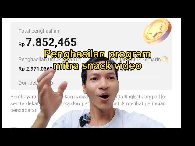 Ternyata segini penghasilan bergabung di mitra snackvideo