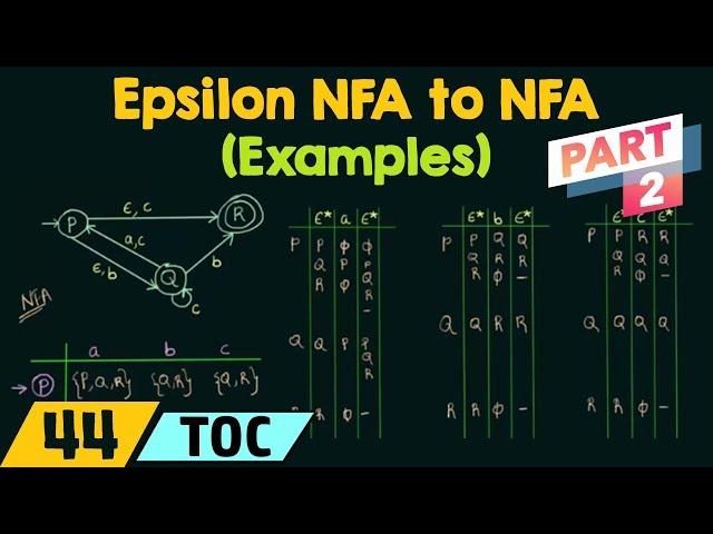Conversion of Epsilon NFA to NFA - Examples (Part 2)