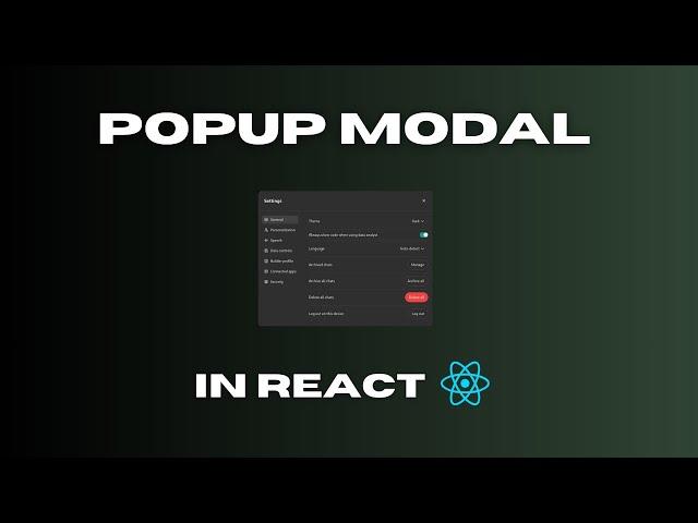 Proper Way To Create a Popup Modal (Dialog Box) In React - Step By Step Guide For Beginners #react